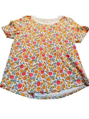 Dip 100% Cotton Eco Friendly Orange Dopamine Dressing Short Sleeve T-Shirt, L